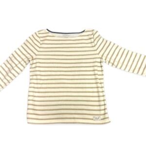 Talbots Gold Metallic Striped Long-Sleeve Top - Size L